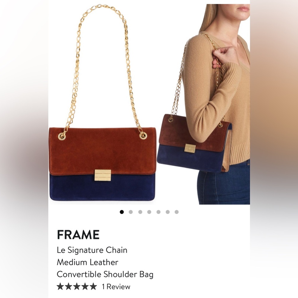 Frame suede handbag